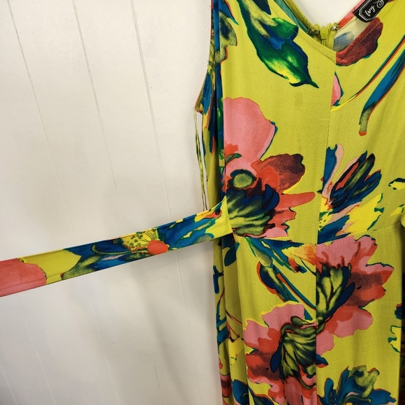 Ivy Street Funky Cropped Whimsy Jumpsuit Sleeveless Flowy Summer Dress Size 2X - Picture 5 of 13